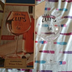 Oversized wine glass never used